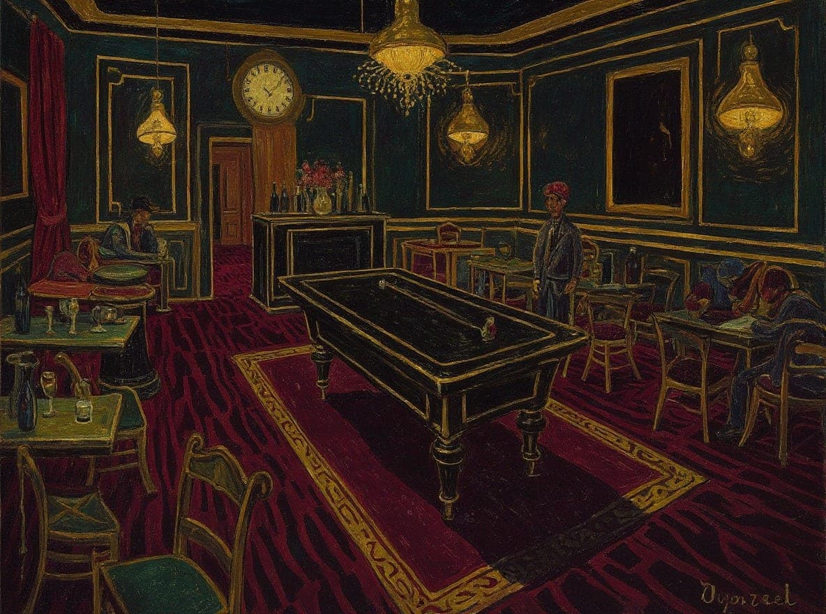 Room restyled in Art Deco, painted
